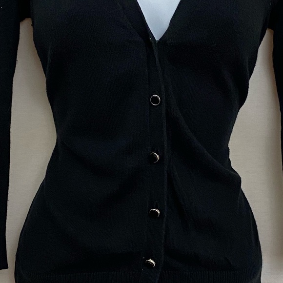 New York & Company Black Sheer Panel Cardigan Size XS P-15 - Picture 2 of 15